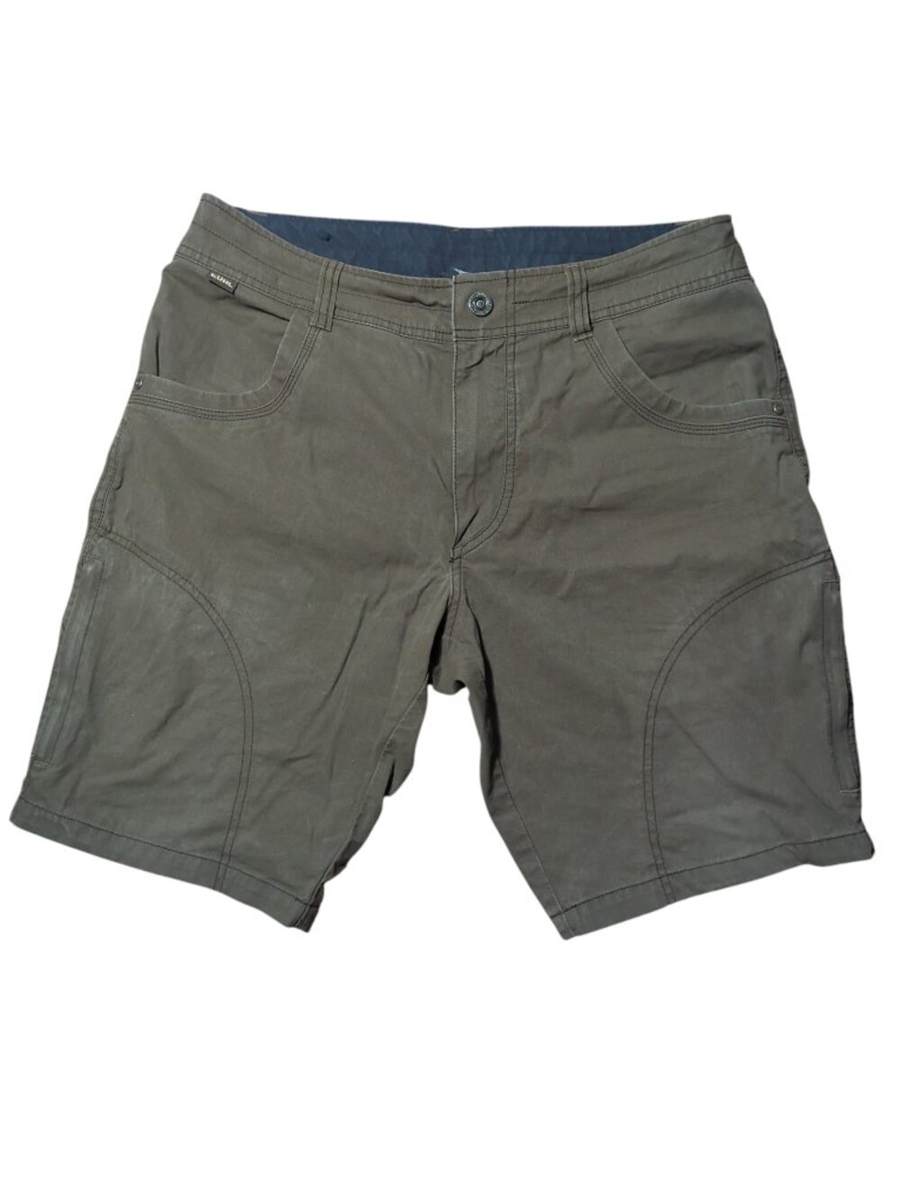 Men's Kuhl Ramblr Shorts Size 32 Color Gray Green